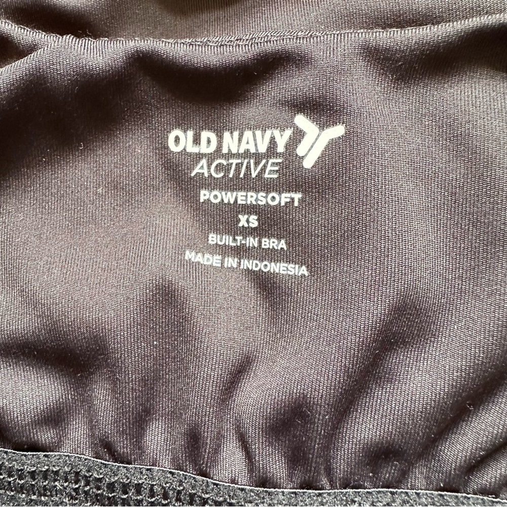 NWT Old Navy PowerSoft Sleeveless Shelf-Bra Exercise Dress, BlackJack, Size XS - Picture 3 of 4
